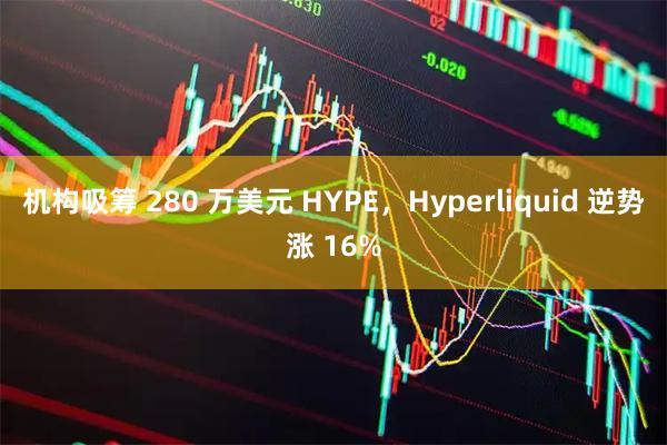 机构吸筹 280 万美元 HYPE，Hyperliquid 逆势涨 16%